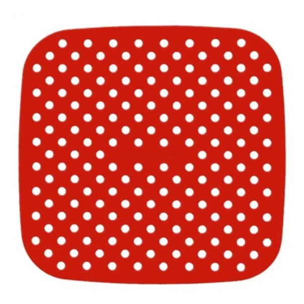 Silikonová podložka do horkovzdušné fritézy hranatá červená 21 cm