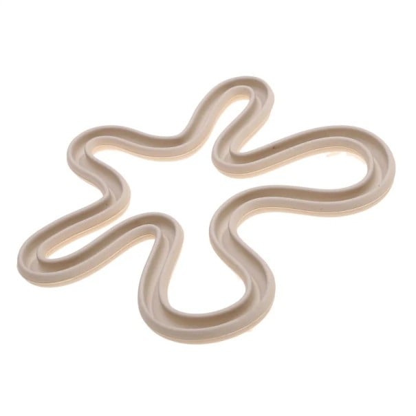 Silikonová podložka pod hrnek geometrický design tepelně odolná protiskluzová podložka 16,5 × 16,5 × 0,9 cm silikonové prostírání na stůl bílá
