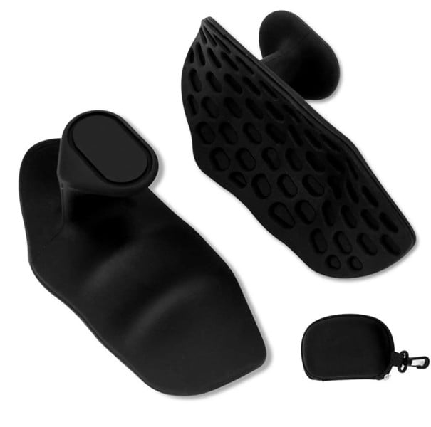 Silikonová protiskluzová posilovací rukojeť 9,2 × 5 × 3,7 cm pro pevnější úchop při cvičení černá