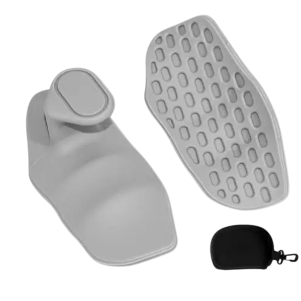 Silikonová protiskluzová posilovací rukojeť 9,2 × 5 × 3,7 cm pro pevnější úchop při cvičení šedá