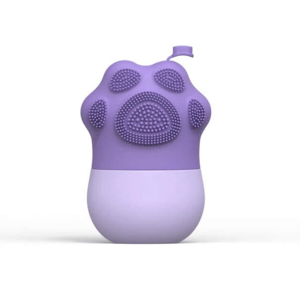 Silikonové formy na led ve tvaru tlapky na masáž obličeje Ledový masážní váleček s motivem kočičí tlapky pro podporu krevního oběhu Liftingový ledový roller na obličej pro stažení pórů a redukci tmavých kruhů pod očima 10,5 x 7,5 cm fialová