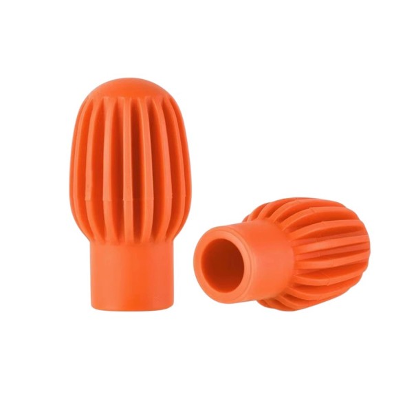 Silikonové návleky na paličky 3,3 x 1,5 cm 2 ks Ochranné pružné kryty pro bicí paličky Vysoce odolné univerzální silikonové příslušenství oranžová