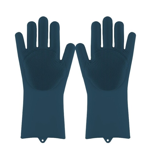 Silikonové rukavice na mytí nádobí tmavě modrá