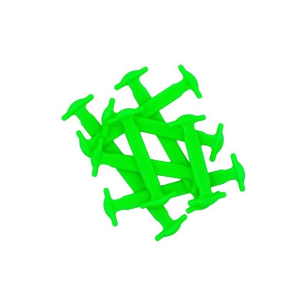 Silikonové tkaničky bez zavazování 16 ks zelená