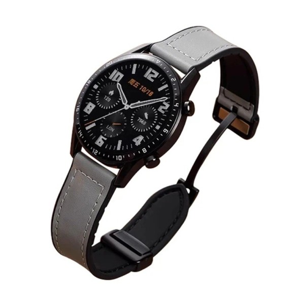 Silikonový kožený řemínek 22 mm pro Samsung Galaxy Watch 3 45mm 46mm 47mm 5 Pro 45mm 4 Classic 46mm 6 Classic 47mm Sport Hodinky šedá