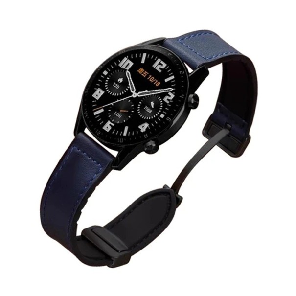 Silikonový kožený řemínek 43 mm pro hodinky Samsung Galaxy Watch6 Classic Nastavitelný pohodlný řemínek Elegantní pásky na zápěstí pro chytré hodinky námořnická modrá