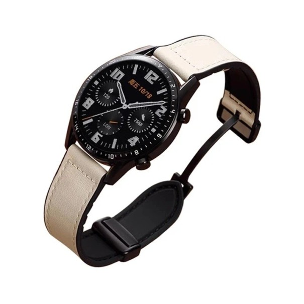 Silikonový kožený řemínek pro Samsung Galaxy Watch 4 40mm Elegantní náhradní pásek Měkké pohodlné nošení Moderní stylový doplněk pro chytré hodinky béžova