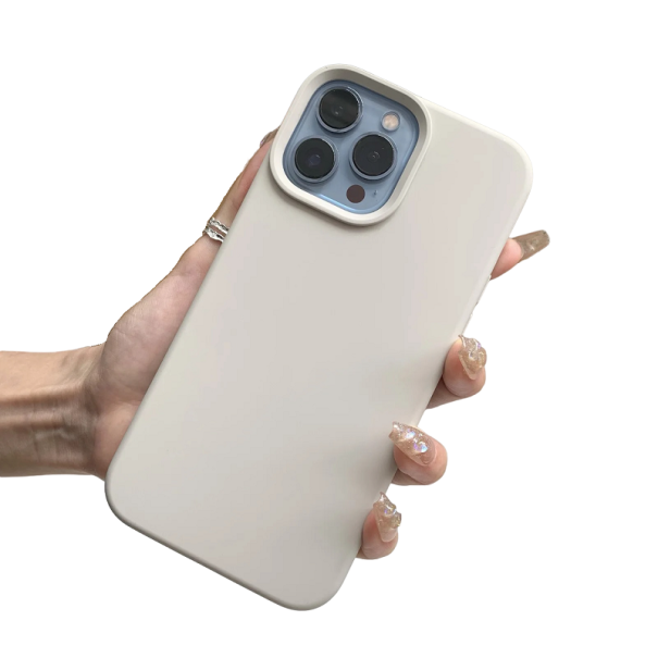 Silikonový kryt na iPhone 15 Pro B2000 béžova