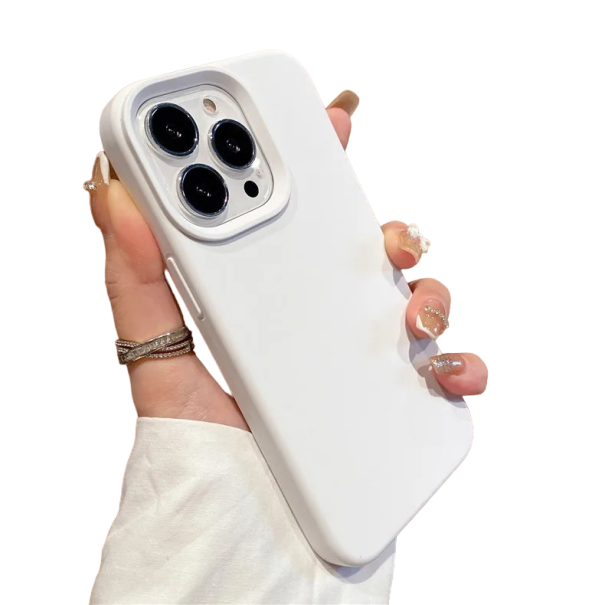Silikonový kryt na iPhone 15 Pro Max bílá