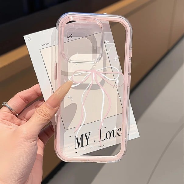 Silikónový kryt pre iPhone 17 Priehľadné prevedenie Roztomilý dizajn Nárazuodolný ochranný obal Tenký flexibilný kryt 3
