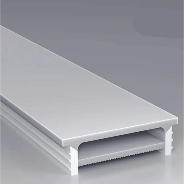 Silikónový LED profil 30 x 10 mm Biely lem 34 mm Dĺžka 1 m Ohebný S difuzorom Zápustná montáž do drážky Pre LED pásku Bez LED pásku 1