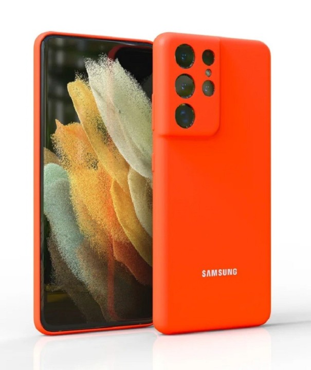 Silikónový ochranný kryt na Samsung Galaxy S22 Ultra B2041 oranžová