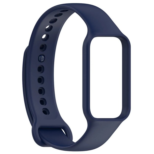 Silikonový pásek 16,3 mm pro Xiaomi Smart Band 8 Active a Redmi Band 2 Pohodlný nastavitelný náramek ze silikonu Střední měkkost a příjemné nošení námořnická modrá