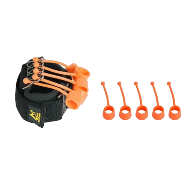 Silikónový posilňovač prstov oranžový Fitness pomôcka na posilňovanie prstov Nástroj na posilnenie prstov Sila 75 lb 1