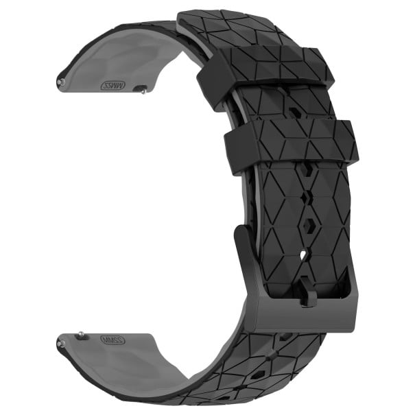 Silikonový řemínek 20 mm pro Samsung Galaxy Watch 6 40/44 mm Watch 5 40/44 mm Watch 4 Classic 42/46 mm Watch 3 41 mm Active 40/44 mm černo-šedá