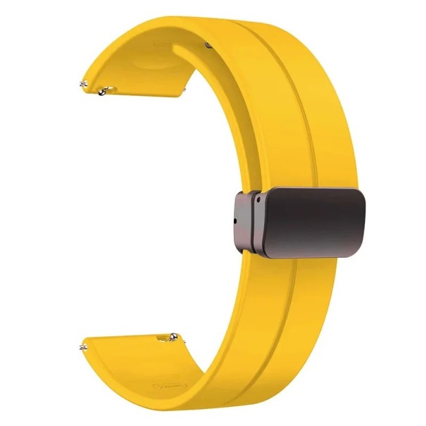 Silikonový řemínek 20 mm pro Xiaomi Mi Watch 2 Pro S3 S2 S1 Active Pro Samsung Garmin Amazfit Huawei Honor kovová spona žlutá