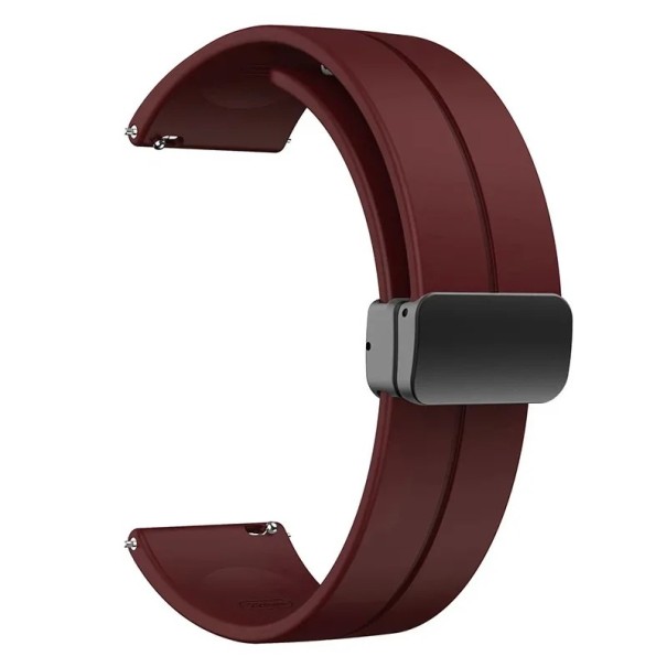 Silikonový řemínek 22 mm pro Xiaomi Mi Watch 2 Pro S3 S2 S1 Active Pro Samsung Garmin Huawei Amazfit Honor kovová spona vínová