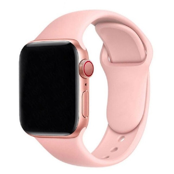 Silikonový řemínek pro Apple Watch 38 mm / 40 mm / 41 mm velikost M-L světle růžová