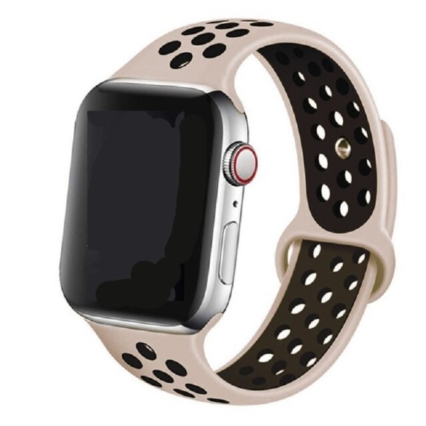 Silikonový řemínek pro Apple Watch 42 mm / 44 mm / 45 mm S-M T876 béžova