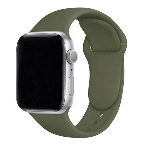 Silikonový řemínek pro Apple Watch 42 mm / 44 mm / 45 mm velikost M-L olivová