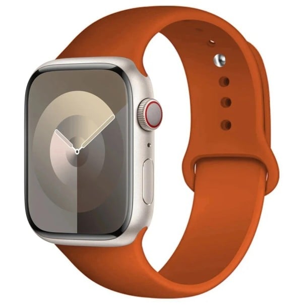 Silikonový řemínek pro Apple Watch Series 9 8 7 6 5 4 3 SE Ultra 2 38–40–41 mm S-M Vodotěsný pružný pásek pohodlné každodenní nošení hnědá