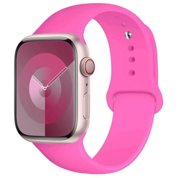 Silikonový řemínek pro Apple Watch Series 9 8 7 6 5 4 3 SE Ultra 2 38–40–41 mm S-M Vodotěsný pružný pásek pohodlné každodenní nošení žhavě růžová