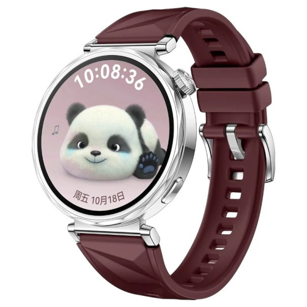 Silikonový řemínek pro Huawei Watch 4 a Watch 4 Pro Bezpečná kovová spona Prodyšný měkký odolný náhradní pásek pro sportovní aktivity i každodenní pohodlné nošení vínová