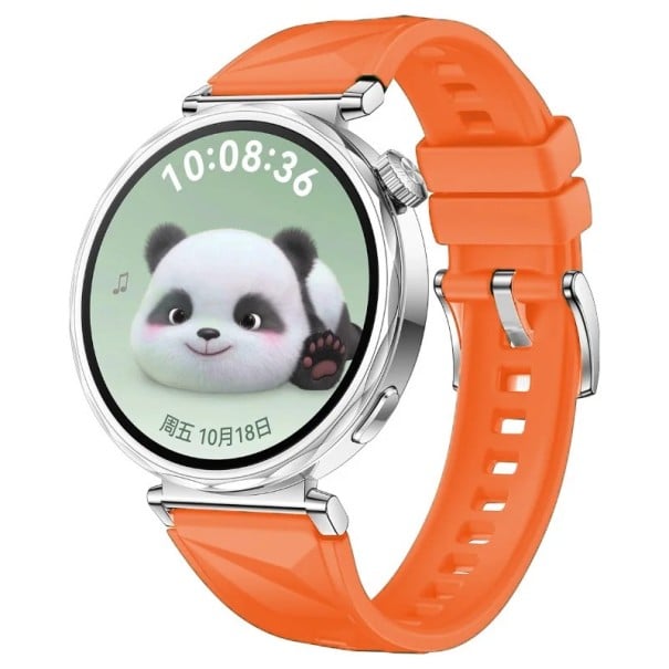 Silikonový řemínek pro Huawei Watch GT 3 Pro 46 mm Bezpečná kovová spona Prodyšný měkký odolný náhradní pásek pro sportovní aktivity i pohodlné každodenní nošení oranžová
