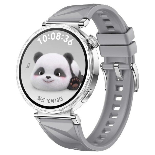 Silikonový řemínek pro Huawei Watch GT 3 Pro 46 mm Bezpečná kovová spona Prodyšný měkký odolný náhradní pásek pro sportovní aktivity i pohodlné každodenní nošení šedá