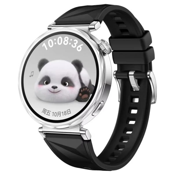 Silikonový řemínek pro Huawei Watch GT 4 41 mm Bezpečná kovová spona Pohodlný prodyšný měkký náhradní pásek pro každodenní i sportovní nošení černá