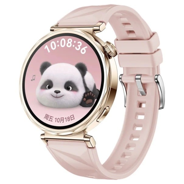 Silikonový řemínek pro Huawei Watch GT 5 46 mm Bezpečná kovová spona Prodyšný měkký odolný náhradní pásek pro sportovní aktivity růžová