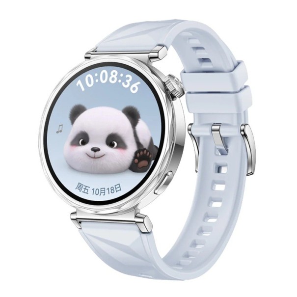 Silikonový řemínek pro Huawei Watch GT 5 Pro 46 mm Bezpečná kovová spona Prodyšný měkký odolný náhradní pásek pro sport i každodenní pohodlné nošení světle modrá