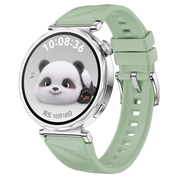 Silikonový řemínek pro Huawei Watch GT 5 Pro 46 mm Bezpečná kovová spona Prodyšný měkký odolný náhradní pásek pro sport i každodenní pohodlné nošení světle zelená