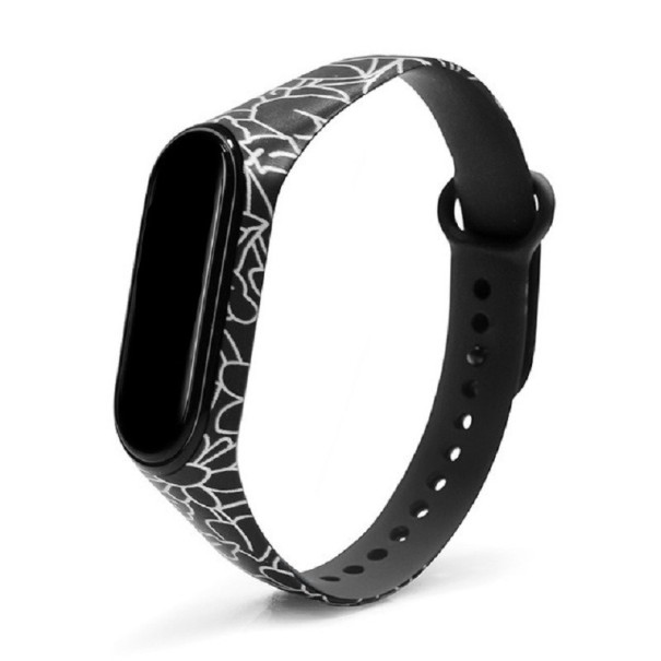 Silikonový řemínek pro Xiaomi Mi Band 5 / 6 s motivem T851 2