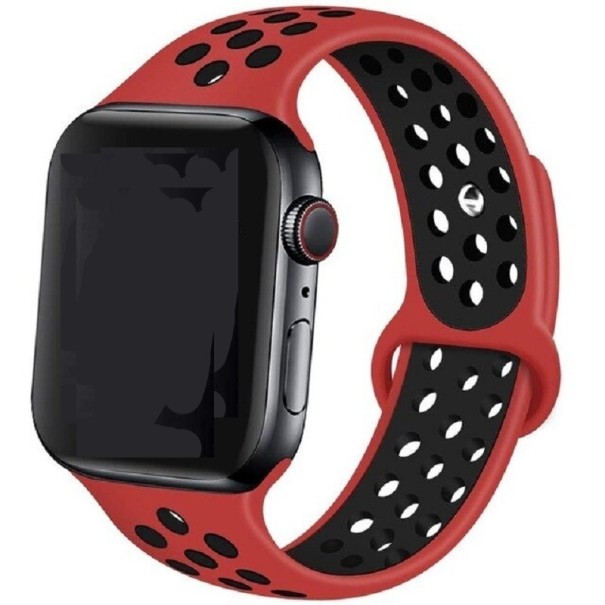 Silikonowy pasek do zegarka Apple Watch 38mm / 40mm / 41mm SM T874 ciemnoczerwony