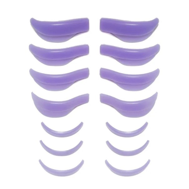 Silikonpads für permanente Wimpernverlängerung Wimpernzange Applikatoren und Werkzeuge 3D Zange Wimpern Kosmetikset Damen Werkzeuge Geschenk lila