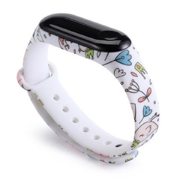 Silikonrem till Xiaomi Mi Band 3/4 med motiv 4