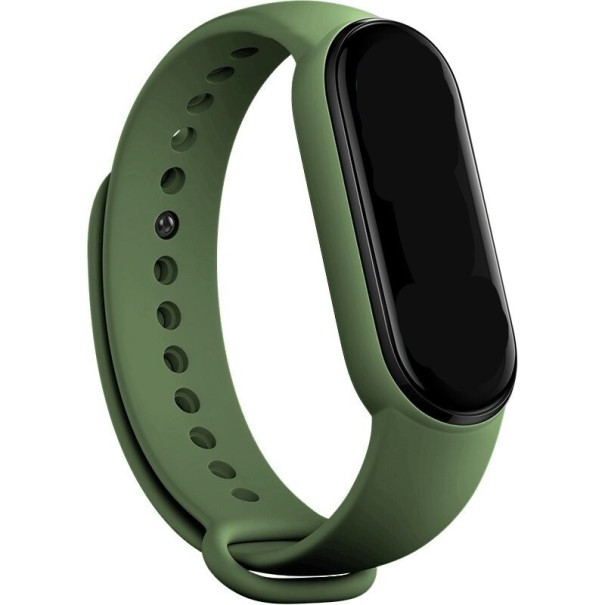 Silikonrem till Xiaomi Mi Band 3/4 T862 armégrön