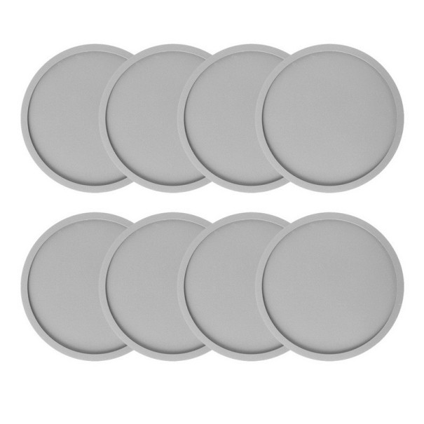 Silikonuntersetzer 8 Stk grau