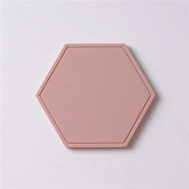 Silikonuntersetzer in Form eines Sechsecks C233 rosa