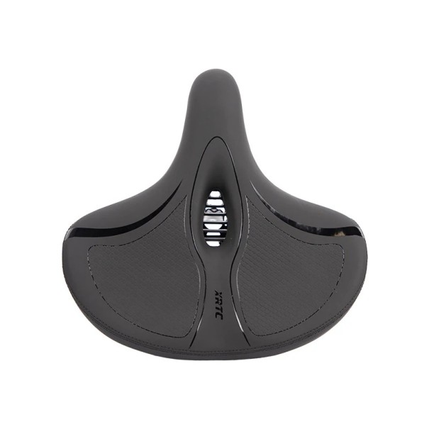 Silla universal para bicicleta con centro hueco, diseño acolchado resistente al agua, forma ergonómica para un viaje cómodo para hombres y mujeres negro