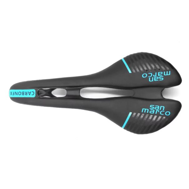 Sillín de bicicleta de carbono 27,8 x 13,1 cm Sillín cómodo para hombre y mujer Bicicleta de carretera y montaña Accesorios de ciclismo azul