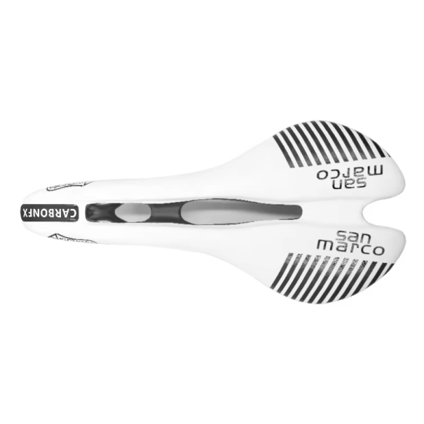 Sillín de bicicleta de carbono 27,8 x 13,1 cm Sillín cómodo para hombre y mujer Bicicleta de carretera y montaña Accesorios de ciclismo de competición blanco