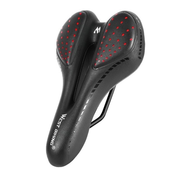 Sillín de bicicleta para hombre 160 mm rojo