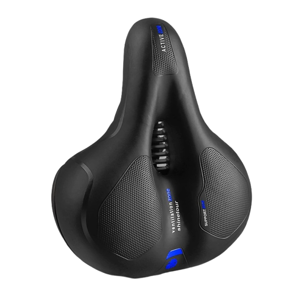 Sillín de bicicleta para hombre con muelle azul