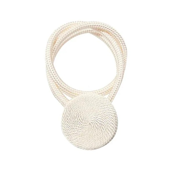 Silné magnetické spony na záclony dekorativní úvaz 45 cm polyester magnetické uchycení pro stažení závěsů a záclon béžova