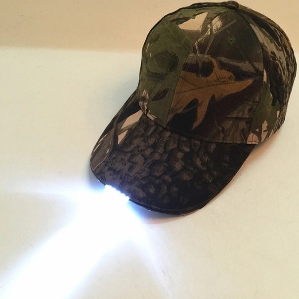 Šiltovka s LED svetlom maskáčová