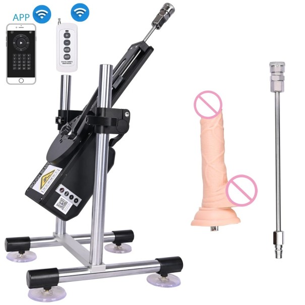 Simulador de sexo automatizado controlável através de aplicação móvel, 0–420 movimentos/min, telescópico 6 cm, 37x17x15 cm embalagem discreta 1