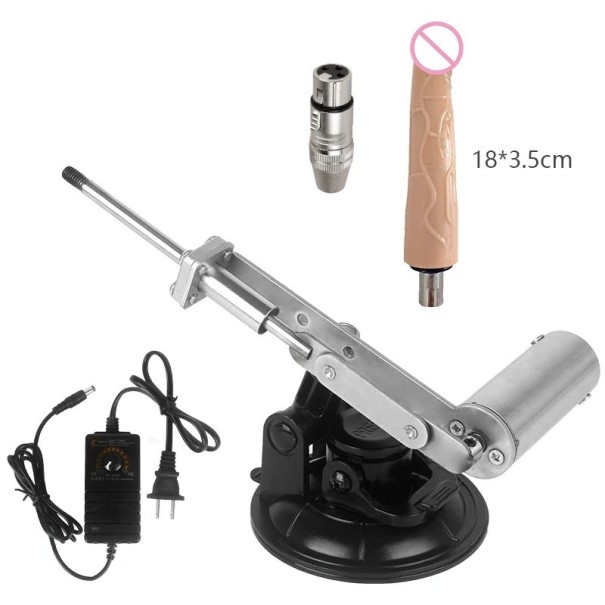 Simulador de sexo com ventosa e acessório corporal realista 18x3,5 cm movimento telescópico 45 mm embalagem discreta 1