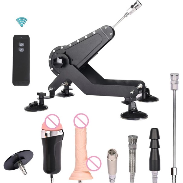 Simulateur de sexe automatisé contrôlable via une application mobile, 0–420 mouvements/min, télescopique 6 cm, ensemble avec accessoires emballage 1
